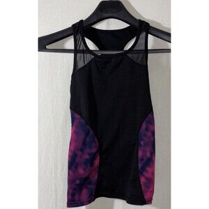 Dolce Bonita Women’s Activewear Tank  Top Purple Black Sports Gym Running M.  T